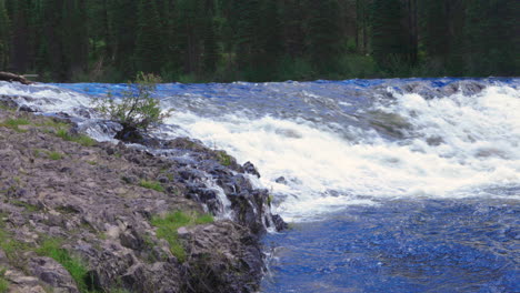 Flowing-River-and-Falls-in-the-Montana-Wilderness---Static-Nature-Shot