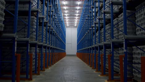 Worker-Open-Door-Of-A-Storage-In-Warehouse-With-Pallet-Racking-System