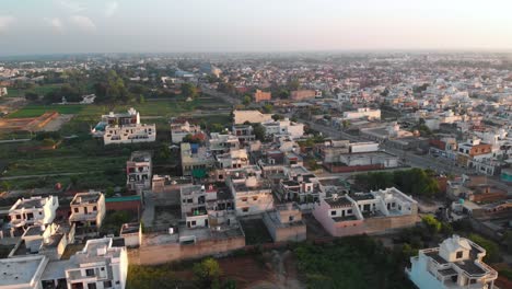 Residential-houses-view-in-Punjab-province,-INDIA