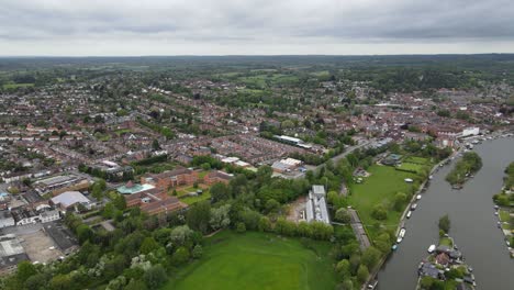 Henley-on-Thames--town-Oxfordshire-UK-Aerial-footage