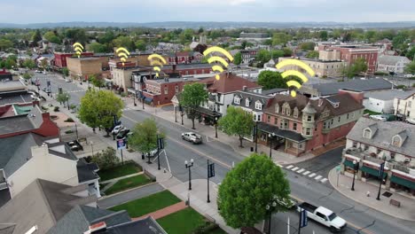 Wifi-speed-for-data-internet-connection-in-rural-small-town-USA