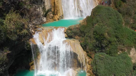 Beautiful-El-Chiflon-Waterfall,-tiered-cascade-falls-in-Mexico