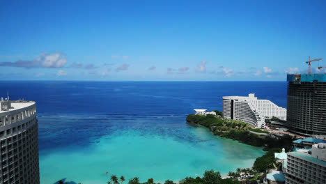 Beach-view.-Drone-footage-of-Guam,-America