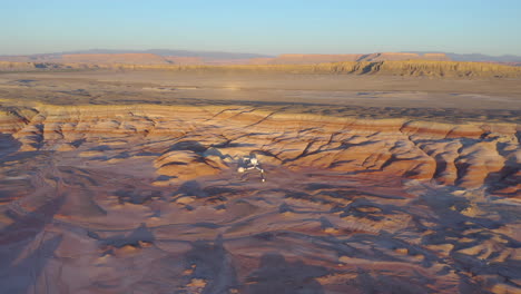 Mars-research-station-at-twilight-in-Utah-desert