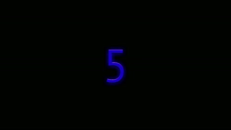 Neon-countdown-number-ten-to-zero-animation-on-black-background