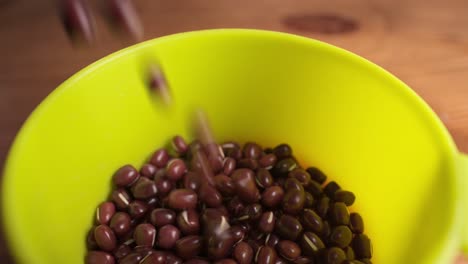Pouring-red-beans-in-to-a-bowl