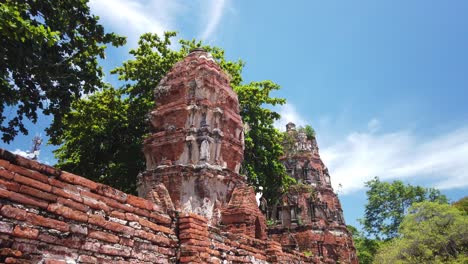 Ruinen-Des-Alten-Buddhistischen-Tempels-In-Der-Alten-Historischen-Stadt-Ayutthaya-Thailand