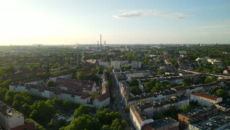 Aerial-cityscape-of-residential-area-in-Gdansk