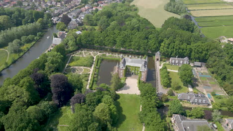 Aerial-view-of-Zuylen-castle-in-the-Netherlands