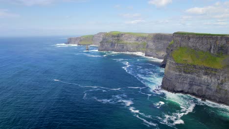 Aerial-footage-of-Cliffs-of-Moher,-looking-towards-north