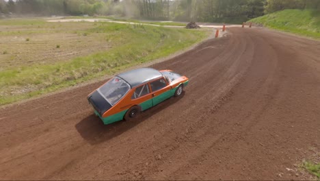 Rally-car-speeding-on-a-dirt-road