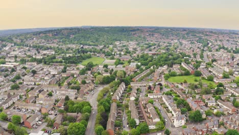 Aerial-landscape-of-a-typical-British-residential-town-in-the-countryside