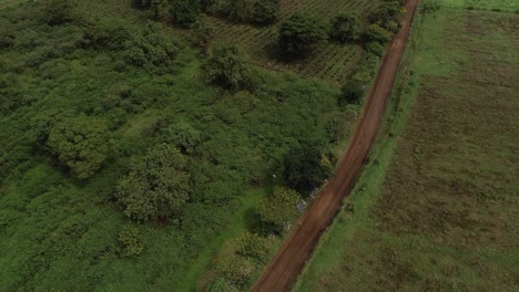 Vista-Aérea-De-La-Tierra-Agrícola-En-Arusha