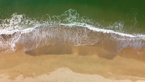 Aerial-aerial-images-of-Malgrat-de-Mar-beach-on-the-Costa-Brava-fluid-and-slow-movements-Mataró-Arenys-de-Mar-beaches-European-tourism