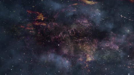 Die-Oberfläche-Der-Sich-Bewegenden-Nebelwolken,-Die-Das-Mit-Sternen-Gefüllte-Universum-Schmücken