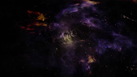 La-Superficie-De-Las-Nubes-Nebulosas-Oscuras-En-El-Universo-Lleno-De-Estrellas