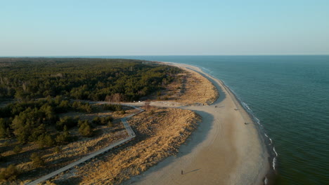 Aerial-View-Of-Hel-Peninsula,-Charming-Place-On-Baltic-Sea-In-Poland