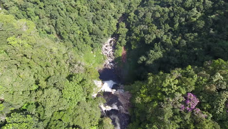 Waterfall-from-above,-Cascade-of-Pedra-Branca,-Tres-Forquilhas,-south-of-Brazil