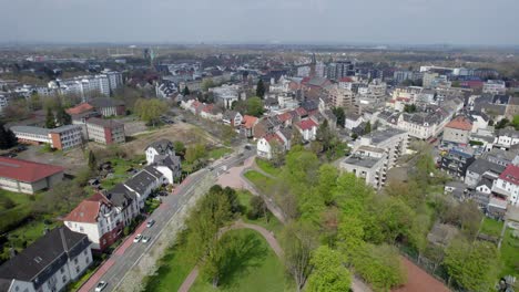 Aerial-View,-Wattenscheid,-Residential-Neighborhood-of-Bochum-Germany