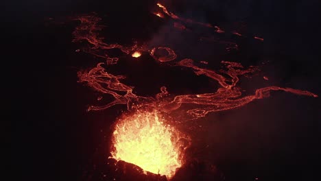 Hot-Lava-And-Magma-Coming-Out-Of-The-Craters-At-Night