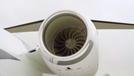 Medium-shot-of-Jet-Engine-On-A-Small-Private-Jet-named-Cessna-Citation-during-daytime
