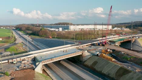 Antenne-Des-Ersatzes-Einer-Großen-Autobahnbrücke