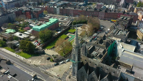 Aerial-orbit-of-the-Garden-of-Remembrance-in-Dublin-City