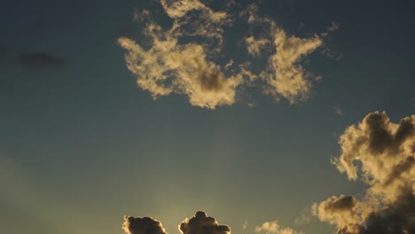 Clouds-shades-and-light-on-silhouettes-at-twilight-on-dramatic-sky-scenery-timelapse