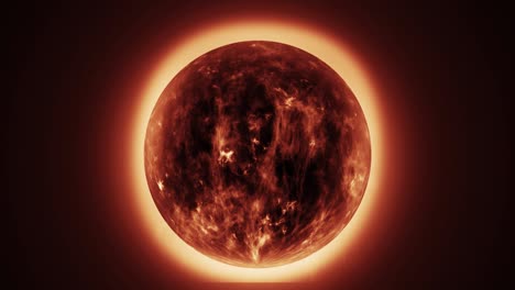 Animated-fireball-or-planet-sun-for-background-video