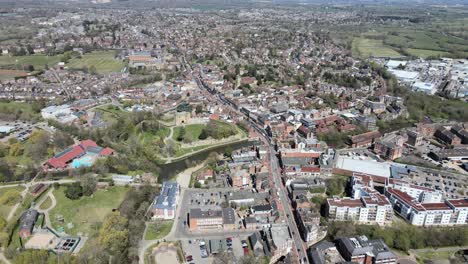 Tonbridge-Kent-UK-Aerial-high-Point-of-view-4K