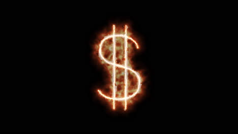 Dollar-Währungssymbol-Von-Brennenden-Flammen-Und-Neonlichtern