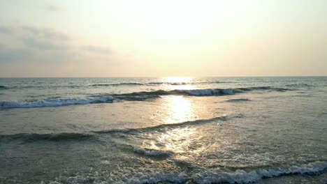 goa-sunset-waves-drone-gimble-shot-India