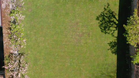 Aerial-view-of-a-perfectly-mowed-backyard