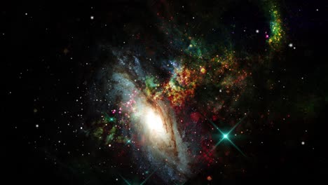 Una-Nube-De-Galaxias-Y-Nebulosas-Que-Se-Desarrolla-En-El-Universo
