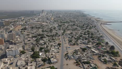 Top-view-of-the-old-town-of-Ras-al-Khaimah-Emirates,-United-Arab-Emirates
