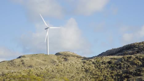 A-single-wind-turbine-rotating-on-a-hill