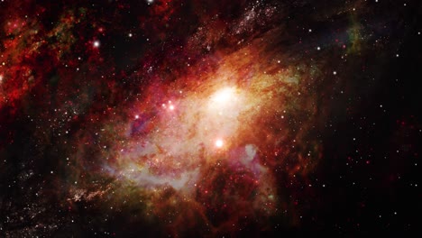 Sicht-Die-Sich-Nähernde-Galaxie-Im-Universum