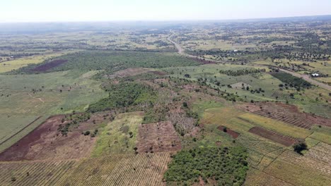city-scape-rural-village-doing-conservation-farming-in-kenya-Africa-during-corona-covid,-Organic-renewable-ecofriendly-bio-low-waste-farming-in-kenya