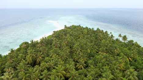 Aerial-view-of-beautiful-Maldives-island