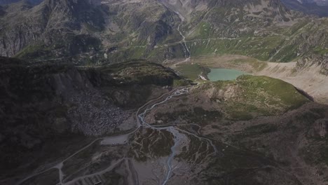 Drohnenflug-Steingletscher-Urner-Alpen-In-Der-Schweiz