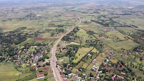 Stadtszene-ländliches-Afrika-Dorf-Von-Kenia