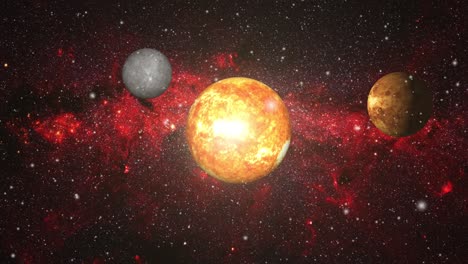 the-innermost-planet-solar-system-against-the-milky-way-backdrop,-the-universe