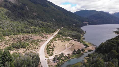 Aerial:-Campground-off-highway-at-river-mouth-of-Villarino-Lake