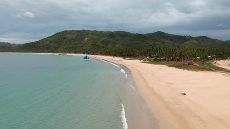 Antenne-Zeigt-Twin-Beach-In-Der-Nähe-Von-El-Nido,-Palawan,-Philippinen