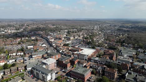 Billericay--Essex-UK-town-centre-High-street--Aerial