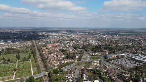 Chelmsford-Essex-UK-Aerial-footage-push-in-houses-and-roads