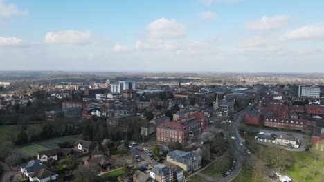 Brentwood-Town-centre-rising-reveal-Aerial-footage-4k