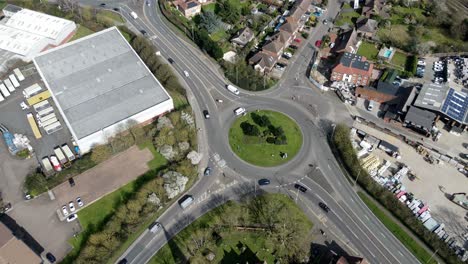 Hyperlapse-Des-Kreisverkehrs-Uk-Sehr-Beschäftigt-Mit-Verkehr-Chelmsford-Essex