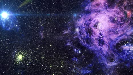 Nebulosa-De-La-Superficie-De-La-Nube-De-4k-Con-Una-Estrella-Brillante-Moviéndose-En-El-Universo