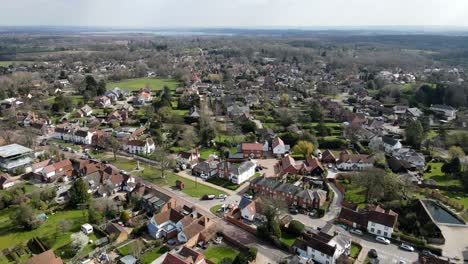Dorf-Stock-Essex-UK-Luftaufnahmen
